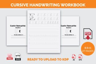 Cursive Handwriting Workbook for KDP Afbeelding KDP-ontwerpen Door kulsumbegum76