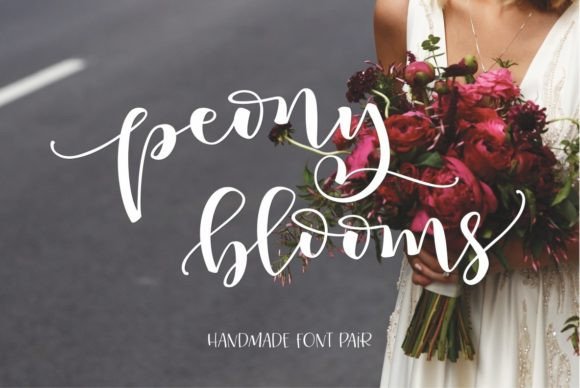 Peony Blooms Duo Script & Handwritten Font By Emily Spadoni Type & Design