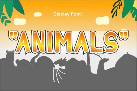 Animals Display Font By anamalmusyaffaCreative