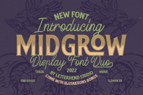 Midgrow Duo Display Font By letterhend