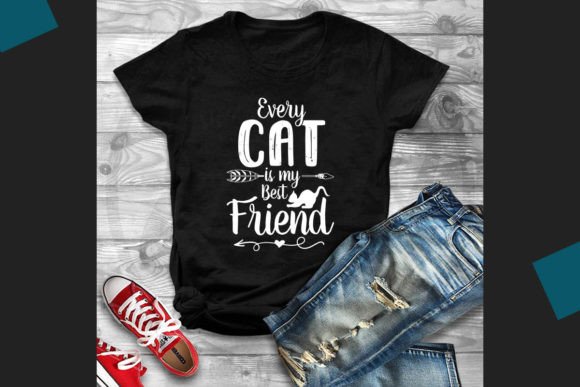 Every Cat is My Best Friend Svg Gráfico Diseños de Camisetas Por Teamwork