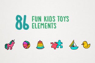 Kids Toys Icons Set Graphic Icons By LemonadePixel 2