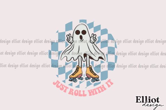 Roll with It Ghost Sublimation Gráfico Manualidades Por Elliot Design