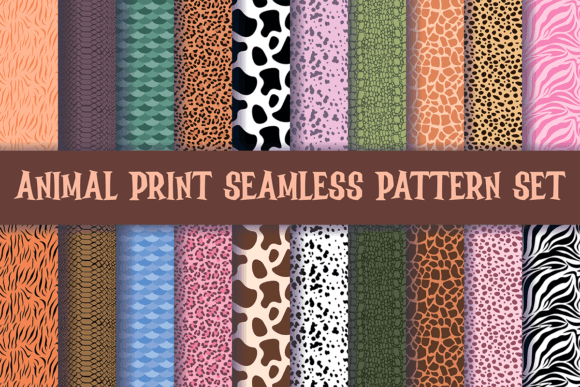 Animal Print Seamless Pattern Set Kits & Sets Craft Cut File By Creative Fabrica Crafts