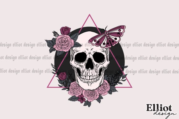 Gothic Skull Sublimation Graphic Crafts By Elliot Design