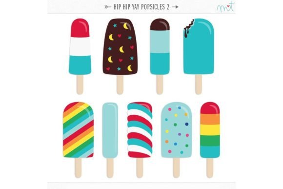 Hip Hip Yay Popsicles 2 Graphic Illustrations By Miss Tiina