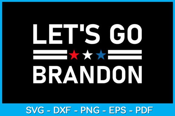 Let's Go Brandon Conservative US Flag Graphic T-shirt Designs By TrendyCreative