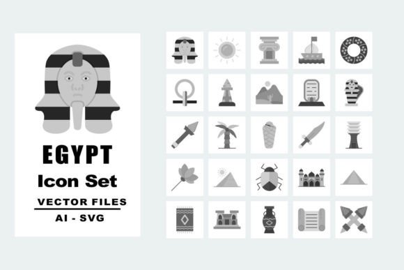 Egypt 25 Icons Pack Illustration Icônes Par Iconic Panda