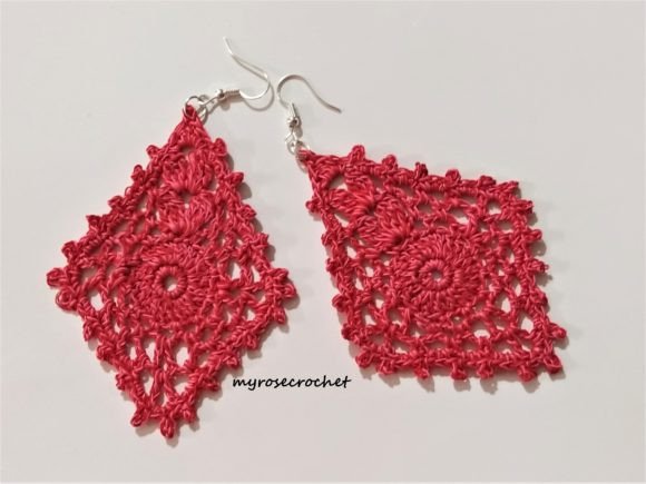 Onita Earrings Pattern Graphic Crochet Patterns By My Rose Crochet
