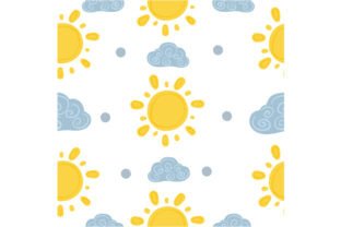 Baby Boho Seamless Sun and Clouds Pattern Boho Fichier de Découpe pour les Loisirs créatifs Par Creative Fabrica Crafts 1