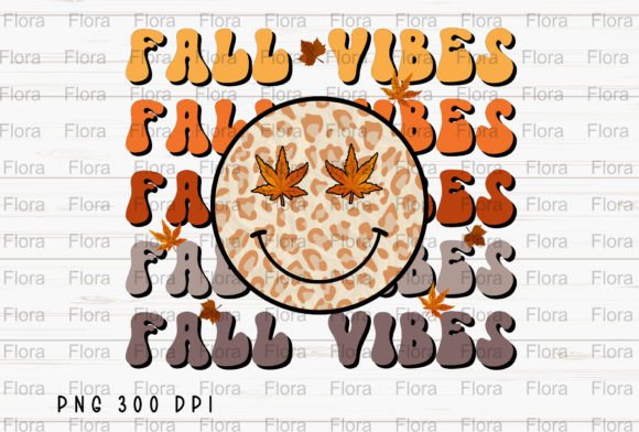 Retro Fall Vibes Hippie Smiley Face PNG Graphic Illustrations By Flora Co Studio