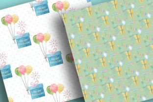Watercolor Birthday Digital Paper Pack Graphic Patterns By dandelionery 5