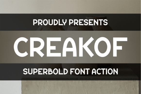 Creakof Display Fonts Font Door Monoletter