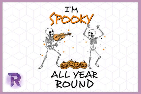 Skeleton Dance Halloween Spooky All Year Graphic Print Templates By Revelin