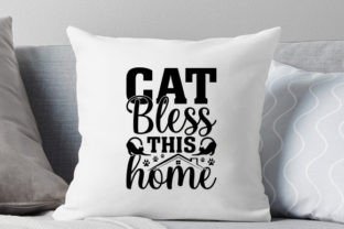 Cat Bless This Home Graphic T-shirt Designs By Art & CoLor 1