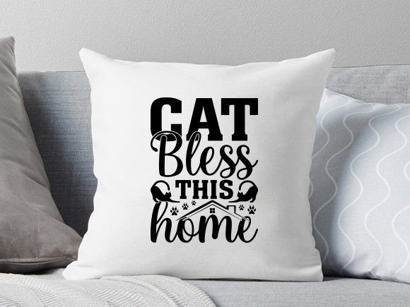 Cat Bless This Home Grafica Design di T-shirt Di Art & CoLor