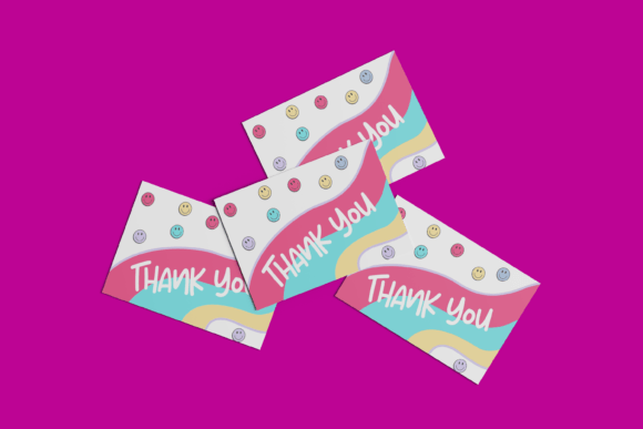 Colorful Thank You Card Canva Template Graphic Print Templates By ThePinkCoven