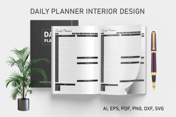Daily Planner Agenda 2023 Grafik KDP-Interieurs Von oyonkumarpaul