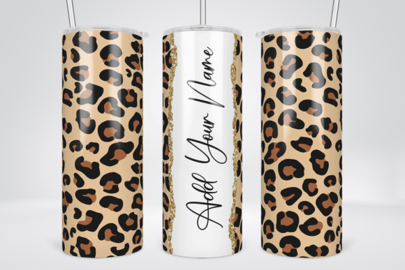 Leopard Add Your Own Text Tumbler Wrap Graphic Crafts By TINTIN Design