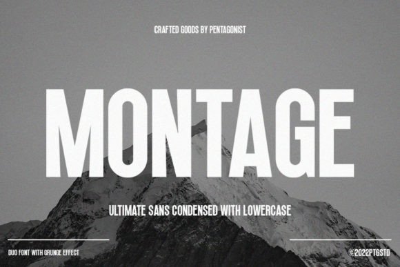 Montage Sans Serif Font By Pentagonistudio