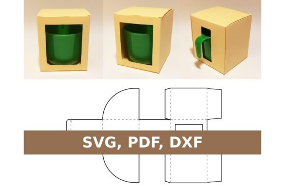 Mug Box Graphic 3D SVG By JustGreatPrintables