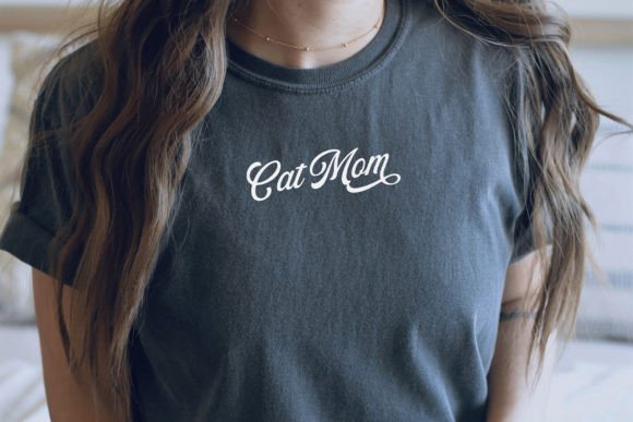 Cat Mom Retro Svg Design Funny Shirt Pod Illustration Designs de T-shirts Par SVGbyCalligrapher