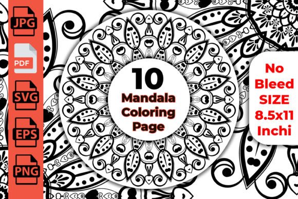 Floral Anti Stress Mandala Coloring Page Graphic Coloring Pages & Books Adults By zohuraakter524