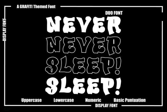 Never Sleep Display Font By KtwoP