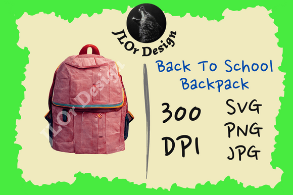 Pink Backpack – Back to School Gráfico Diseños de Camisetas Por JLOrDesign