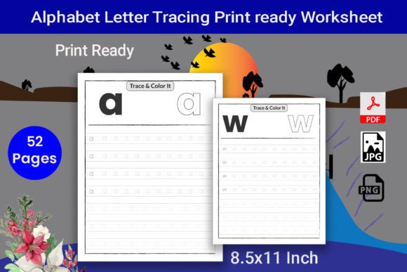 Letter Tracing Book Printable Lowercase Graphic 1st grade By Hitubrand