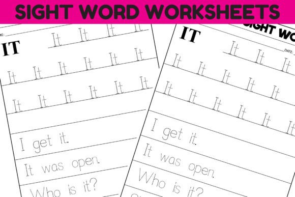 Sight Word Practice Worksheet - IT Graphic 1st grade By Sarita_Kidobolt