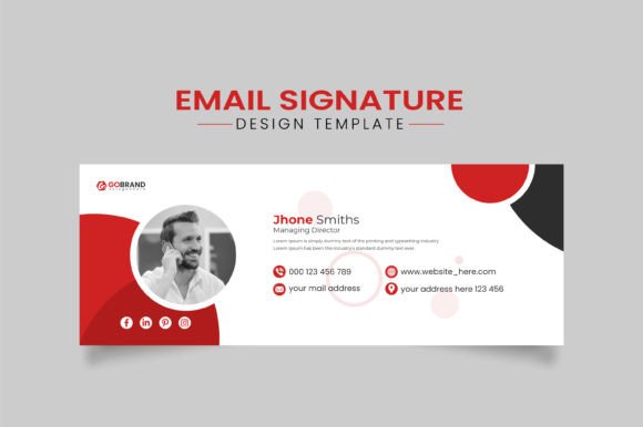 Corporate Email Signature Template Graphic Email Templates By gdstockmarket