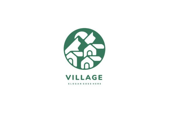 Village Houses Logo Grafik Logos Von 3ab2ou