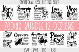 Zodiac Signs SVG Bundle Graphic Crafts By Zoomksvg 1