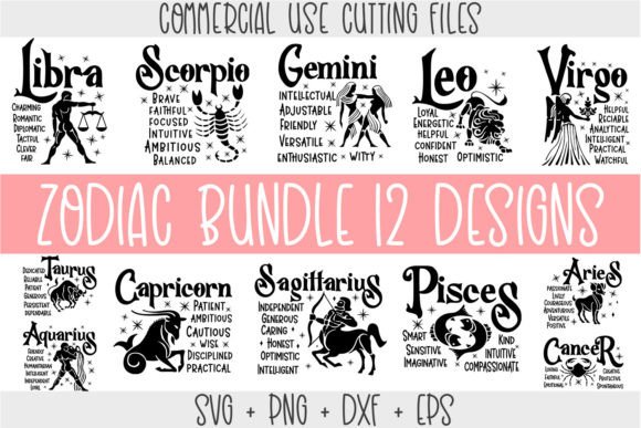 Zodiac Signs SVG Bundle Graphic Crafts By Zoomksvg
