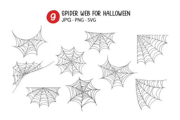 Spider Web for Halloween Graphic Crafts By khanisorn