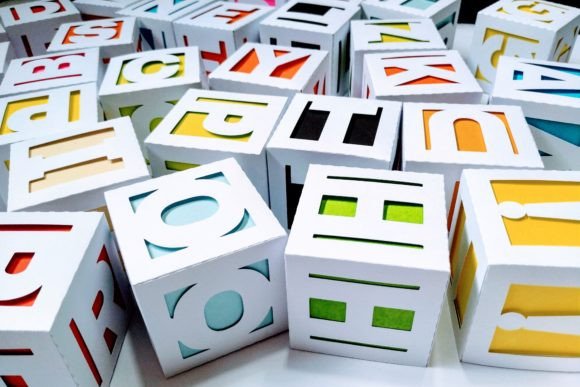 Alphabet Letters Cubes Baby 3D SVG Craft By Creative Fabrica Crafts