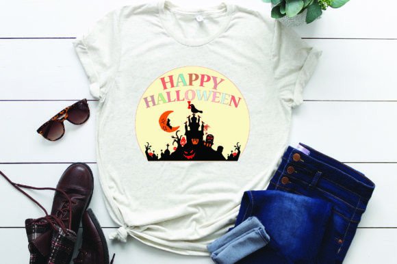 HAPPY HALLOWEEN Graphic T-shirt Designs By RIYA DESIGN SHOP