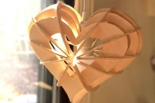 Heart Lampshade Laser Cut Tafelaufsätze 3D SVG-Plotterdatei Von Creative Fabrica Crafts 1