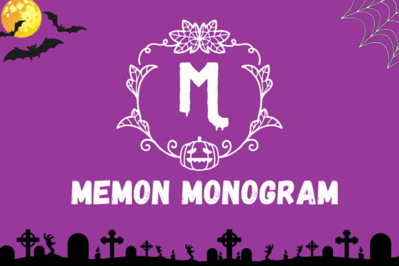 Memon Monogram Decorative Font By attypestudio