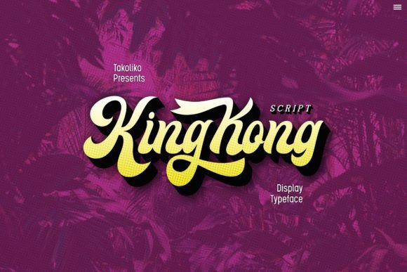 Kingkong Script & Handwritten Font By takoliko