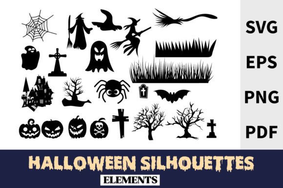 Halloween Silhouette SVG Bundle -V07 Illustration Artisanat Par MRK STUDIO