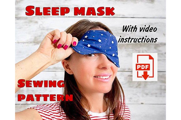 Sleep Mask Sewing Pattern Graphic Sewing Patterns By Cotton Miracle Studio