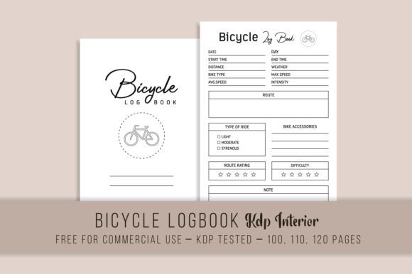 Cycling Log Book Journal (KDP Interior) Graphic KDP Interiors By Graphics Studio Zone