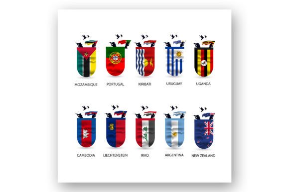 Flags Collection of Countries Graphic Graphic Templates By stromgraphix