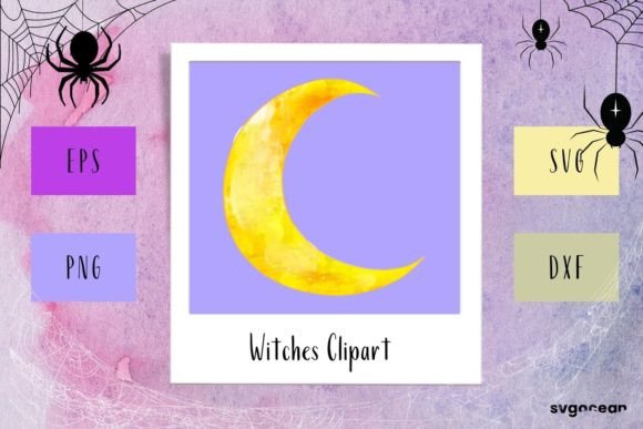 Halloween Moon Clipart Graphic Crafts By SvgOcean