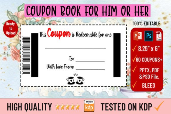 Coupon Book for Her or Him Graphic KDP Interiors By Everything Printable