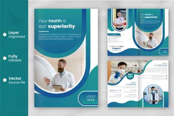 Medical Healthcare Brochure Design Graphic Print Templates By hafizulislamsir9090