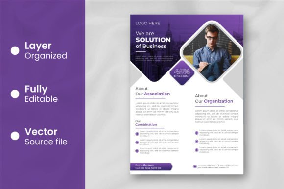 Modern Business Flyer Template or Poster Graphic Print Templates By hafizulislamsir9090