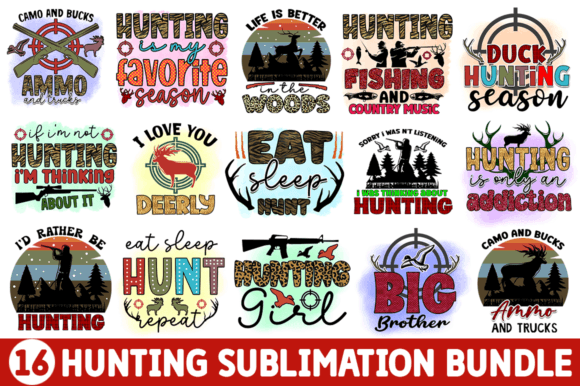 Hunting Sublimation Bundle Graphic Crafts By Regulrcrative